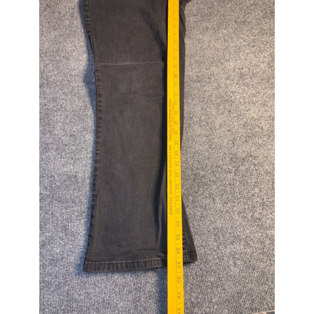 Levi's Bootcut Jeans Women's 12 Black Denim Mid-Rise Dark Wash Grunge Streetwear - Picture 6 of 13